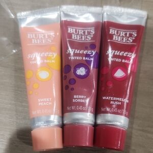 Burts Bees Squeezy Tinted Lip Balm Trio